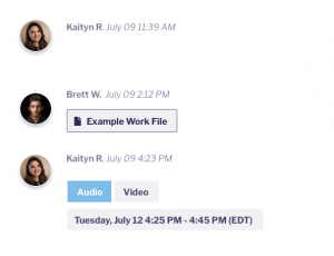 Communicate with experts across chat, audio, and video calls.